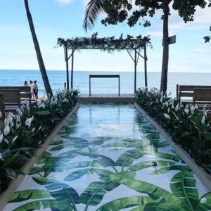 Casamento Gabriela Pugliesi e Erasmo Viana, na praia de Trancoso, Bahia.