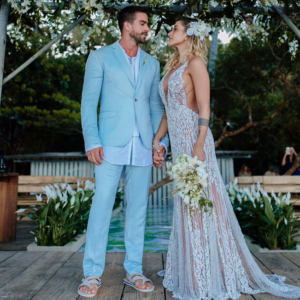 Casamento Gabriela Pugliesi e Erasmo Viana, na praia de Trancoso, Bahia.