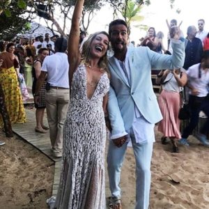 Casamento Gabriela Pugliesi e Erasmo Viana, na praia de Trancoso, Bahia.