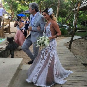 Casamento Gabriela Pugliesi e Erasmo Viana, na praia de Trancoso, Bahia.