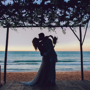 Casamento Gabriela Pugliesi e Erasmo Viana, na praia de Trancoso, Bahia.