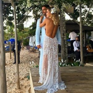 Casamento Gabriela Pugliesi e Erasmo Viana, na praia de Trancoso, Bahia.