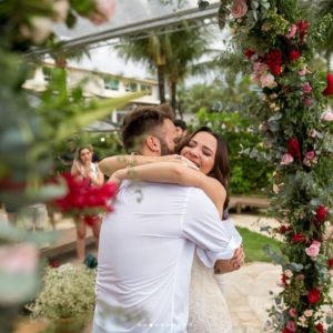 renovação de votos de Taciele Alcolea, casamento na praia