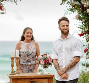 renovação de votos de Taciele Alcolea, casamento na praia