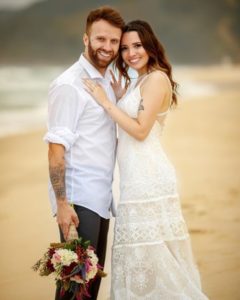 renovação de votos de Taciele Alcolea, casamento na praia