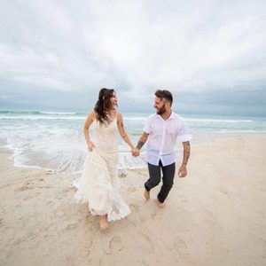 renovação de votos de Taciele Alcolea, casamento na praia