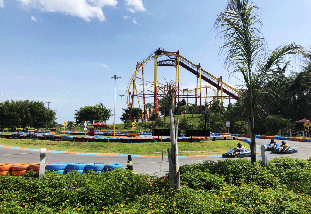 viagem em santa catarina, parque de diversões beto carrero world, brinquedos e kart